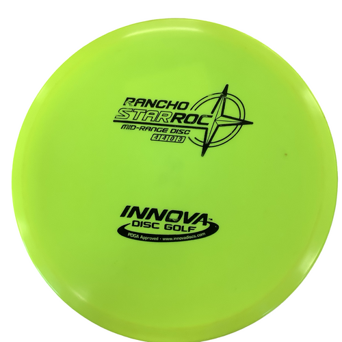 Vist Large View of Product Image Which is Used Innova RANCHO STAR ROC Disc Golf Mid Range Neon Green 180g
