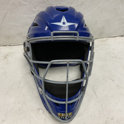 Vist Large View of Product Image Which is Used All-Star MVP2510-1 Catchers Helmet w/Mask Royal Blue XS/S
