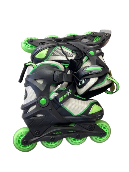 Vist Large View of Product Image Which is Used Rollerblade ADJUSTABLE Junior Rec Fitness Skates Black Adjustable