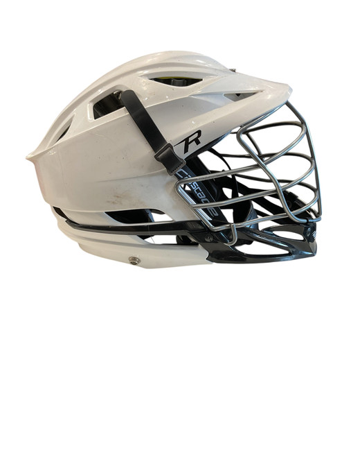 Vist Large View of Product Image Which is Used Cascade R LAX HELMET S/M Lacrosse Helmet White And Black S/M