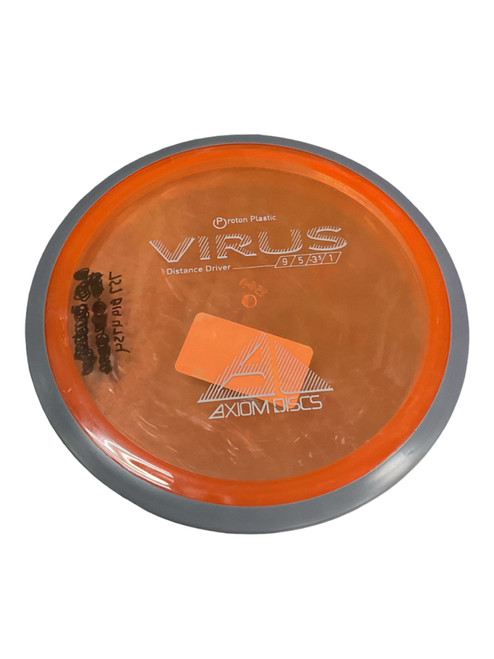 Vist Large View of Product Image Which is Used Axiom PROTON VIRUS Disc Golf Driver Orange 156g