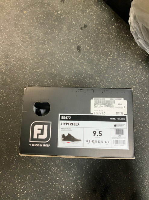 Vist Large View of Product Image Which is Used Foot Joy HYPERFLEX Mens Golf Shoes Black Senior 9.5