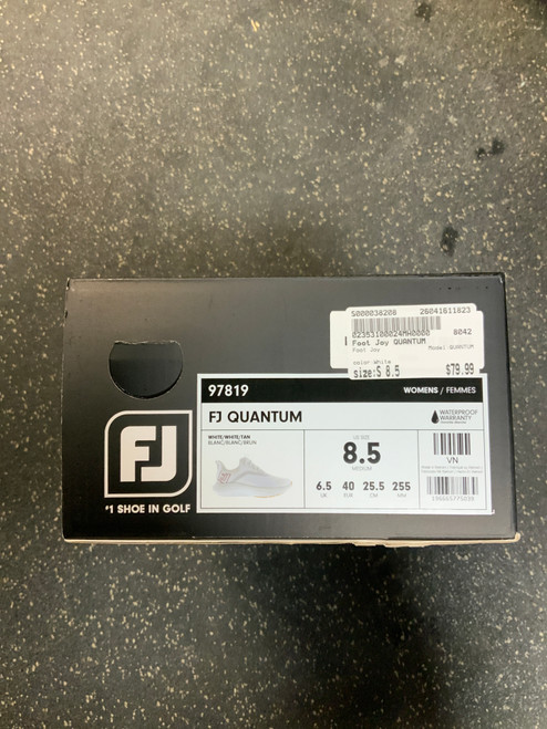 Vist Large View of Product Image Which is Used Foot Joy QUANTUM Womens Golf Shoes White Senior 8.5