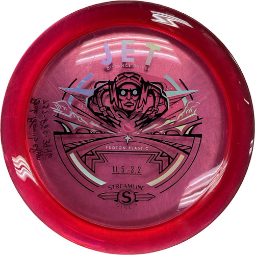 Vist Large View of Product Image Which is Used Streamline PROTON JET Disc Golf Driver Red 166g