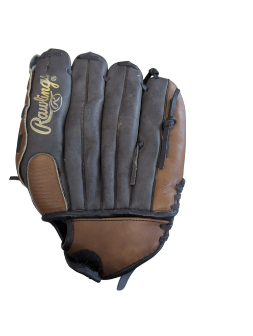 Vist Large View of Product Image Which is Used Rawlings PLAYMAKER SERIES BB/SB Glove LH Throw Brown 12"