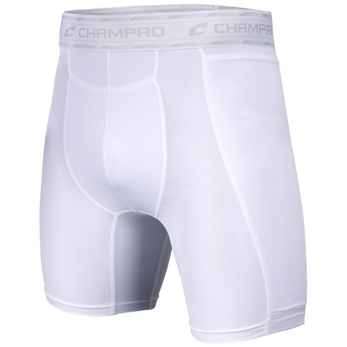 Vist Large View of Product Image Which is New Champro Adult S Take-Out Sliding Shorts- White