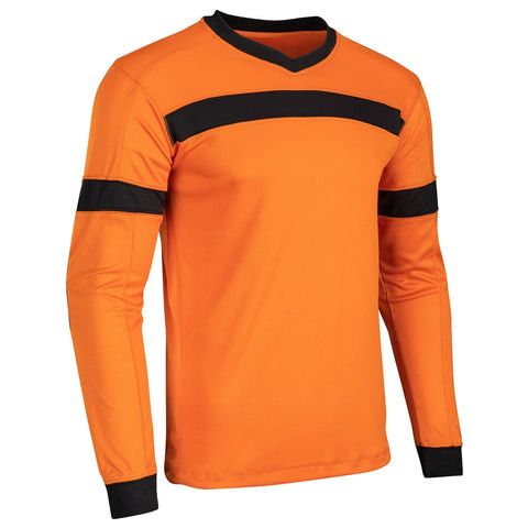Vist Large View of Product Image Which is New Champro Youth M Keeper Soccer Goalie Jersey-Neon Orange/Black