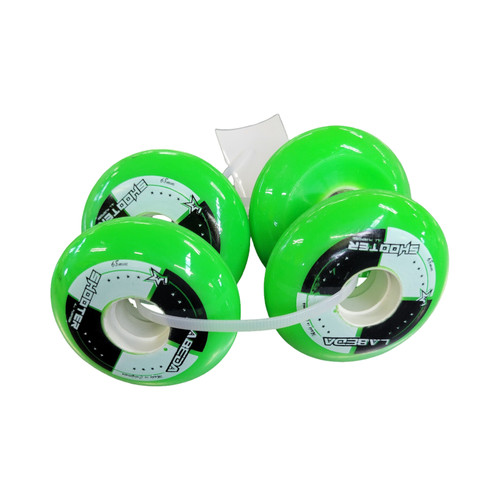 Vist Large View of Product Image Which is Used LABEDA SHOOTER WHEELS 68MM Street Hockey Accessories Neon Green Senior