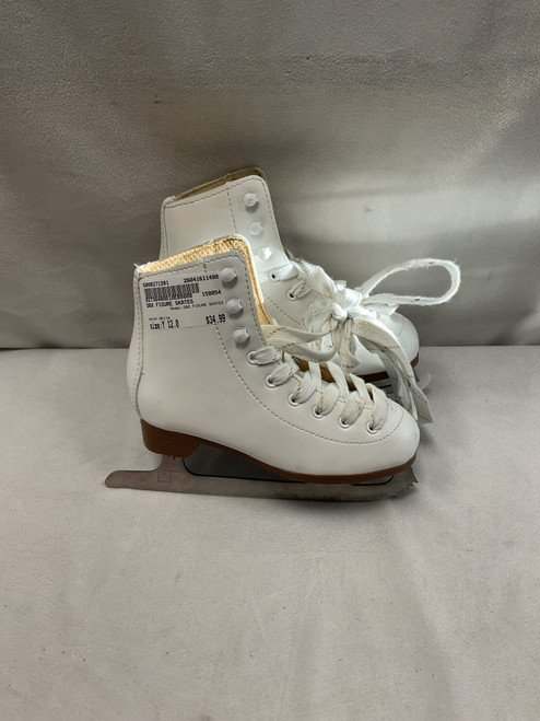 Vist Large View of Product Image Which is Used DBX FIGURE SKATES Girls Figure Skate White Youth 12.0