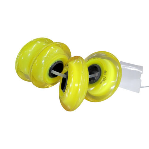 Vist Large View of Product Image Which is Used LABEDA MILLENNIUM YELLOW WHEELS 68MM Street Hockey Accessories Yellow Senior