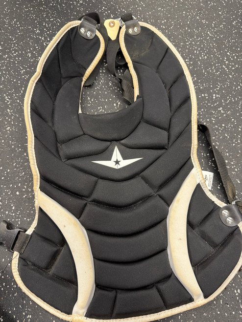 Vist Large View of Product Image Which is Used All-Star Catchers Chest Protector Black Youth