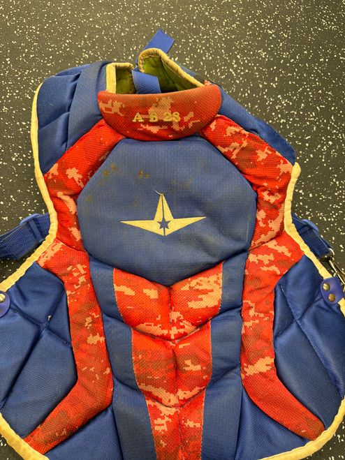 Vist Large View of Product Image Which is Used All-Star CPCC1216S7X Catchers Chest Protector Royal Blue Adult