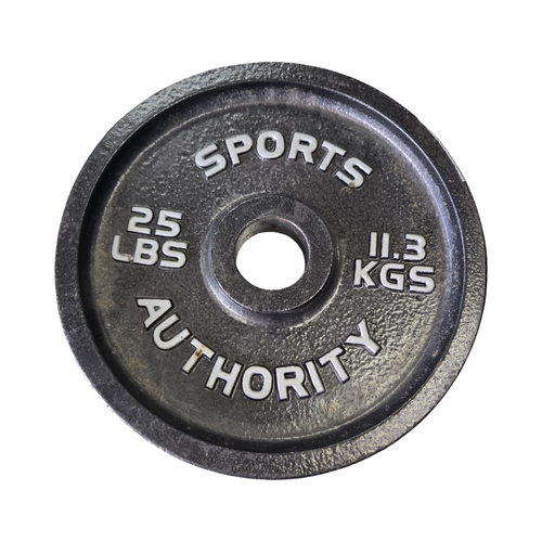 Vist Large View of Product Image Which is Used SPORTS ATHORITY 25LB PLATE Olympic Plate (Each) 25 lb
