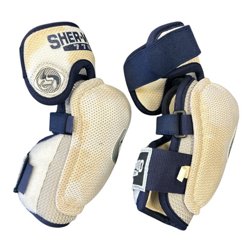 Vist Large View of Product Image Which is Used Sher-wood 7700 Junior Elbow Pads LG