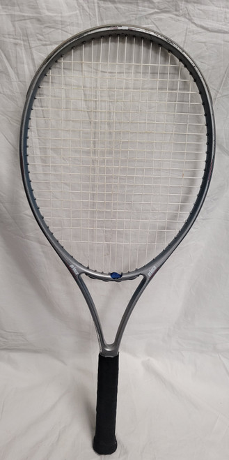 Vist Large View of Product Image Which is Used Prince RACQUET Adult Tennis Racquet Grey 4 5/8"