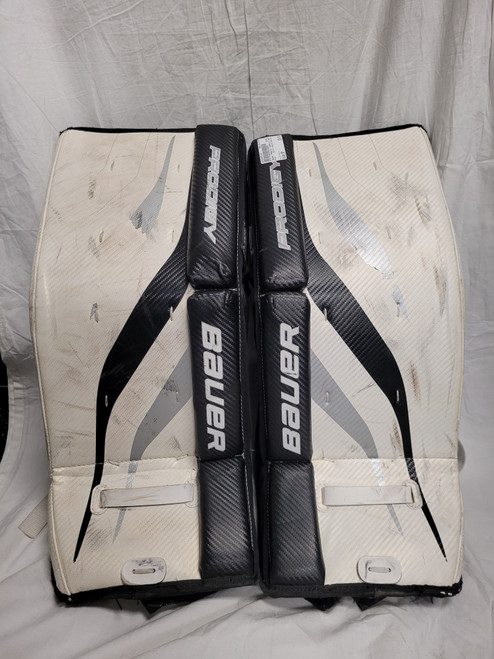 Vist Large View of Product Image Which is Used Bauer PRODIGY COMPLETE ROAD SET Street Leg Pads White SM