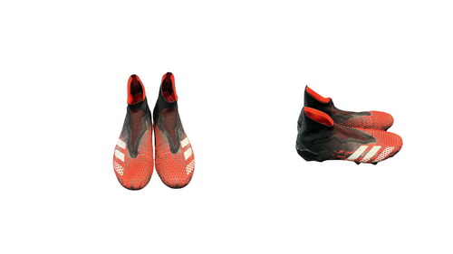 Vist Large View of Product Image Which is Used Adidas PREDATOR MUTATOR 20 Soccer Cleats White/Black/Red Senior 10.5