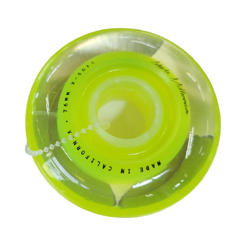 Vist Large View of Product Image Which is Used LABEDA MILLENNIUM WHEELS 76MM Street Hockey Accessories Lime Green Senior