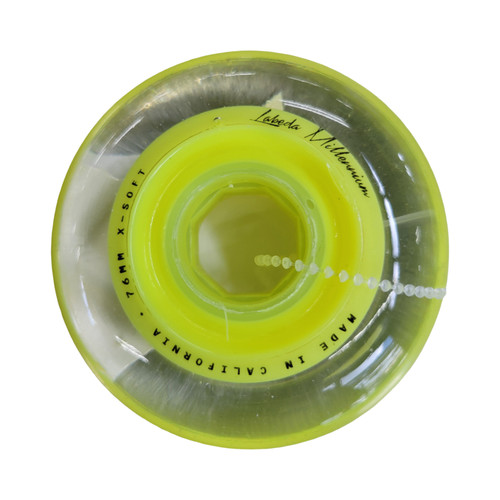 Vist Large View of Product Image Which is Used LABEDA MILLENNIUM WHEELS 76MM Street Hockey Accessories Yellow Senior