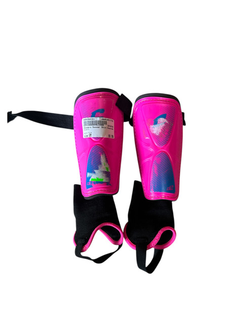 Vist Large View of Product Image Which is Used Champro Soccer Shin Guards Junior Pink SM