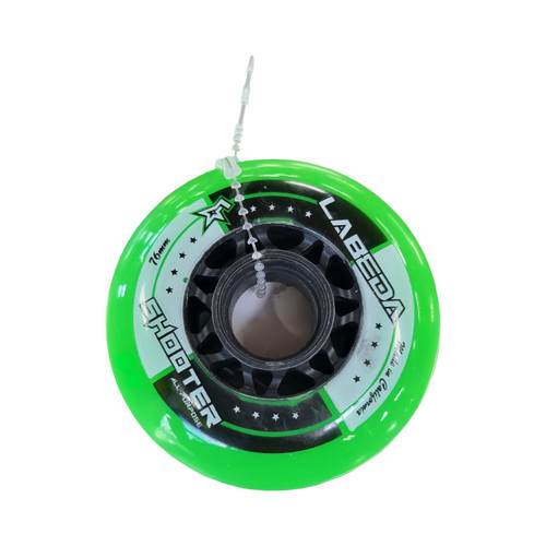 Vist Large View of Product Image Which is Used LABEDA SHOOTER WHEELS 76MM Street Hockey Accessories Neon Green Senior