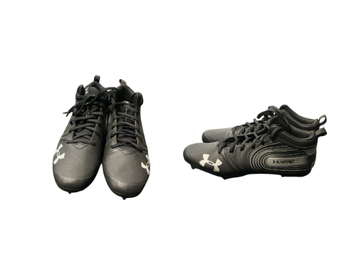 Vist Large View of Product Image Which is Used Under Armour Adult FB Cleats Black Senior 11