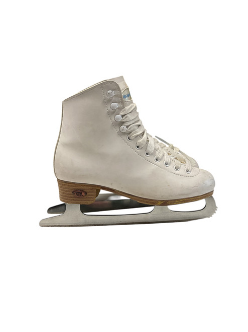 Vist Large View of Product Image Which is Used Riedell 10 W Girls Figure Skate White Junior 03