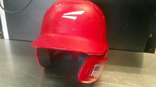 Vist Large View of Product Image Which is Used Easton ALPHA Batting Helmet No Mask Red M/L