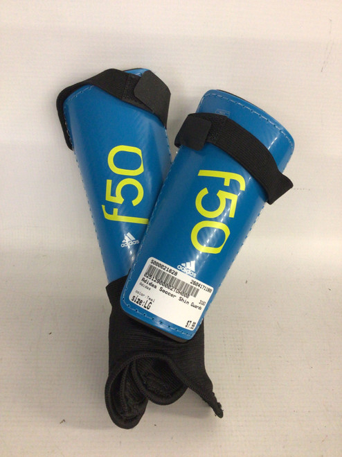 Vist Large View of Product Image Which is Used Adidas Soccer Shin Guards Youth Teal LG