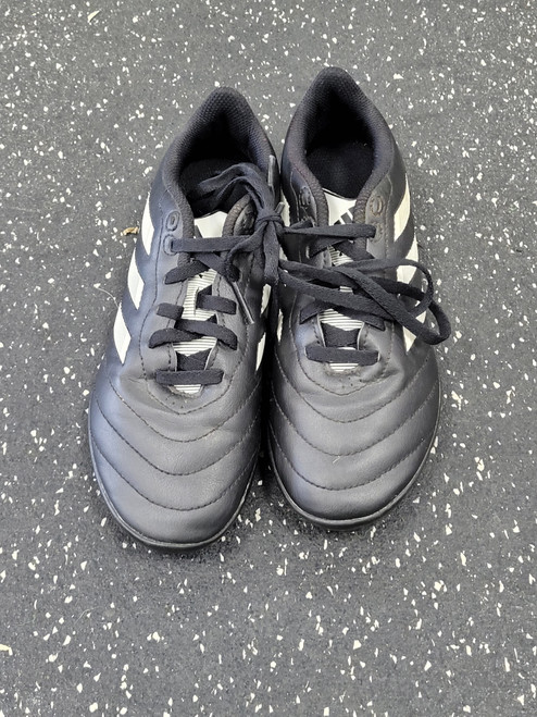 Vist Large View of Product Image Which is Used Adidas GOLETTO Soccer Turf Shoes Black And White Junior 02.5