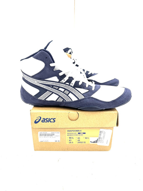 Vist Large View of Product Image Which is Used Asics Wrestling Shoes Navy Blue Senior 11.5