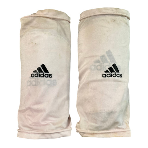 Vist Large View of Product Image Which is Used Adidas Soccer Shin Guards Adult Grey LG