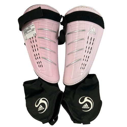 Vist Large View of Product Image Which is Used Adidas Soccer Shin Guards Adult Pink LG