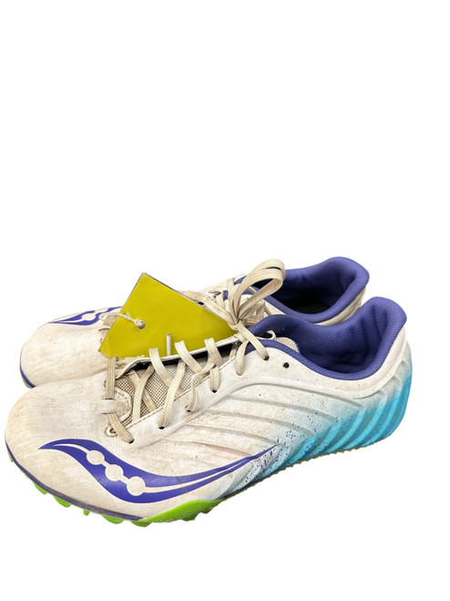 Vist Large View of Product Image Which is Used Saucony Track & Field Cleats Adult White Senior 7.5