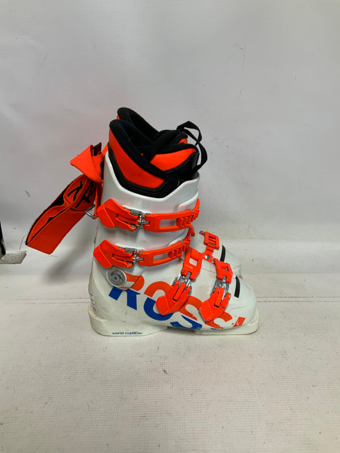 Vist Large View of Product Image Which is Used Rossignol HERO Boys DH Ski Boot White 220 MP - J04 - W05
