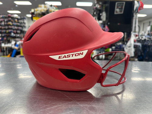 Vist Large View of Product Image Which is Used Easton GHOST W/ FACEMASK Batting Helmet w/Mask Red M/L
