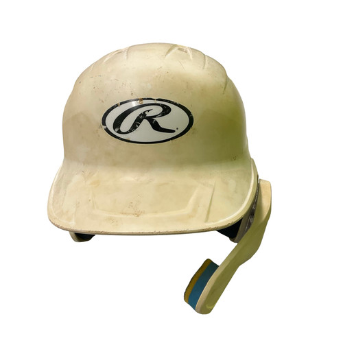 Vist Large View of Product Image Which is Used Rawlings MACH JR W/JAW GUARD Batting Helmet No Mask White One Size