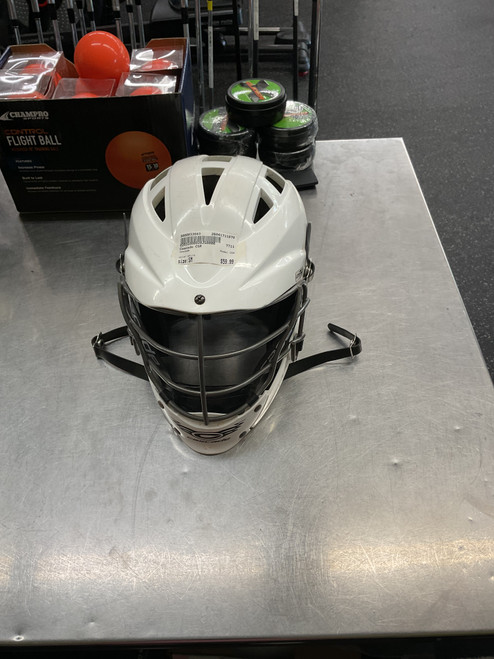 Vist Large View of Product Image Which is Used Cascade CSR Lacrosse Helmet White SM