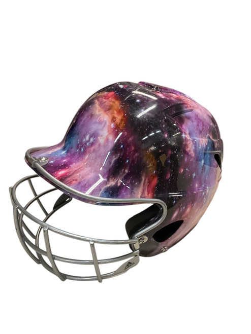 Vist Large View of Product Image Which is Used Adidas ADIDAS HELMET W/ MASK Batting Helmet w/Mask Purple XS