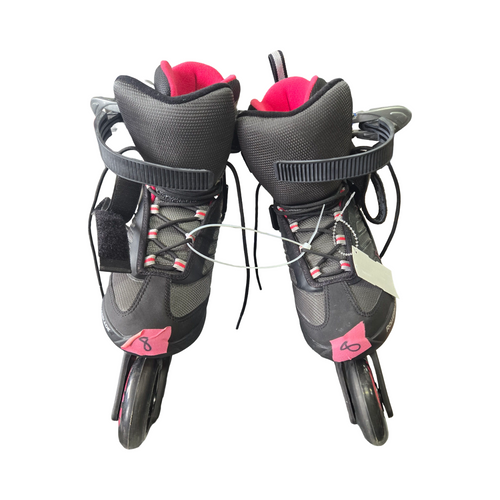 Vist Large View of Product Image Which is Used Rollerblade ZERTA BLADE WMNS SKATES SZ8 Senior Rec Fitness Skates Black Senior 8