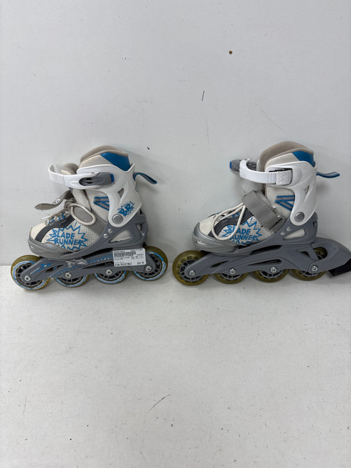 Vist Large View of Product Image Which is Used Bladerunner ADJ 11Y-1 Junior Rec Fitness Skates White Adjustable