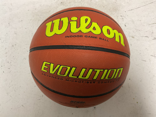 Vist Large View of Product Image Which is Used Wilson EVOLUTION Basketball Adult Indoor Optic Yellow 29 1/2"