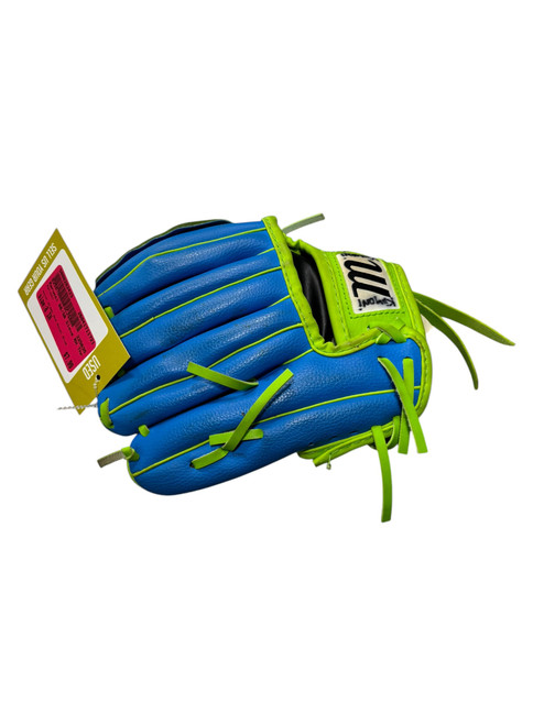 Vist Large View of Product Image Which is Used Marucci BB/SB Glove RH Throw Green And Royal Blue 8"