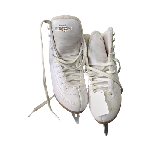 Vist Large View of Product Image Which is Used Riedell HORIZON FIGURE SKATES SZ5 WomensFigure Skate White Senior 5
