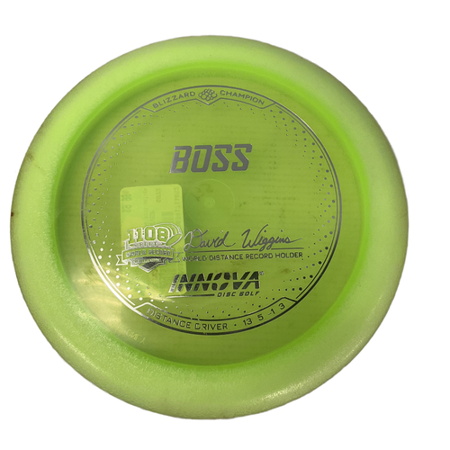 Vist Large View of Product Image Which is Used Innova BOSS DRIVER Disc Golf Driver Green