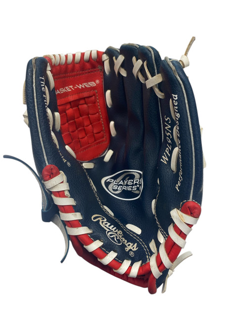 Vist Large View of Product Image Which is Used Rawlings PLAYERS SERIES 9.5IN BB/SB Glove RH Throw Navy Blue 9 1/2"