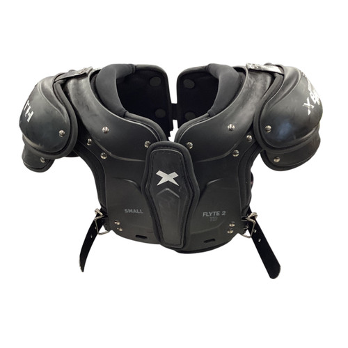 Vist Large View of Product Image Which is Used Xenith FLYTE 2 TD YT SM SP FB Shoulder Pads Black SM