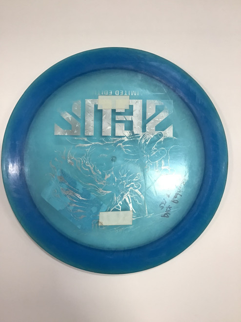 Vist Large View of Product Image Which is Used Discraft Z ZEUS Disc Golf Driver Royal Blue 177g