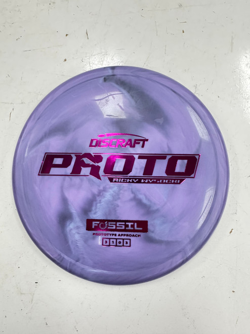Vist Large View of Product Image Which is Used Discraft PROTO FOSSIL Disc Golf Mid Range Purple