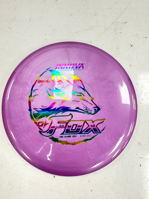 Vist Large View of Product Image Which is Used Innova G STAR FOX Disc Golf Mid Range Purple